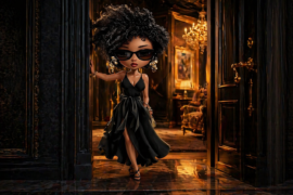 Chi Chi standing at the threshold of a dark luxury room — what it means to be unfuckable the Unfuckable Co. way