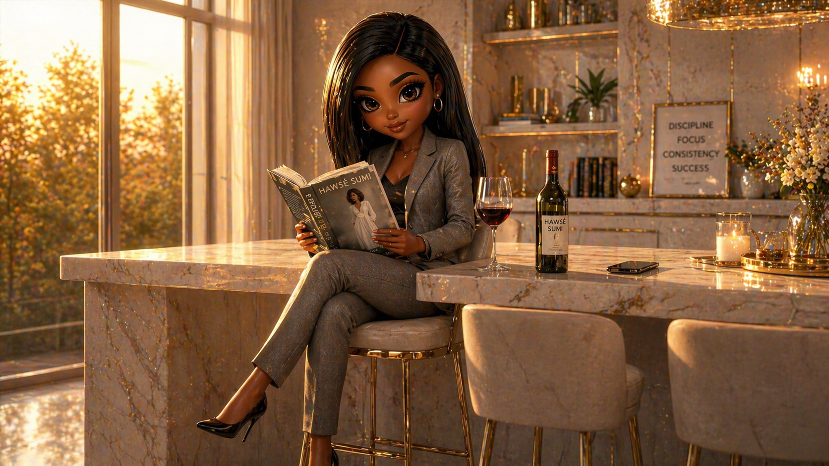 Chi Chi phone face down on marble — why he hasn't texted back the Unfuckable way